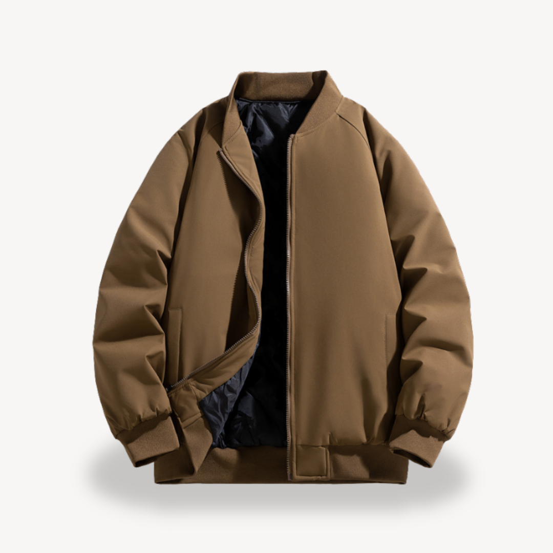 Men’s Zip Bomber Jacket – Clean, Traditional Aesthetic