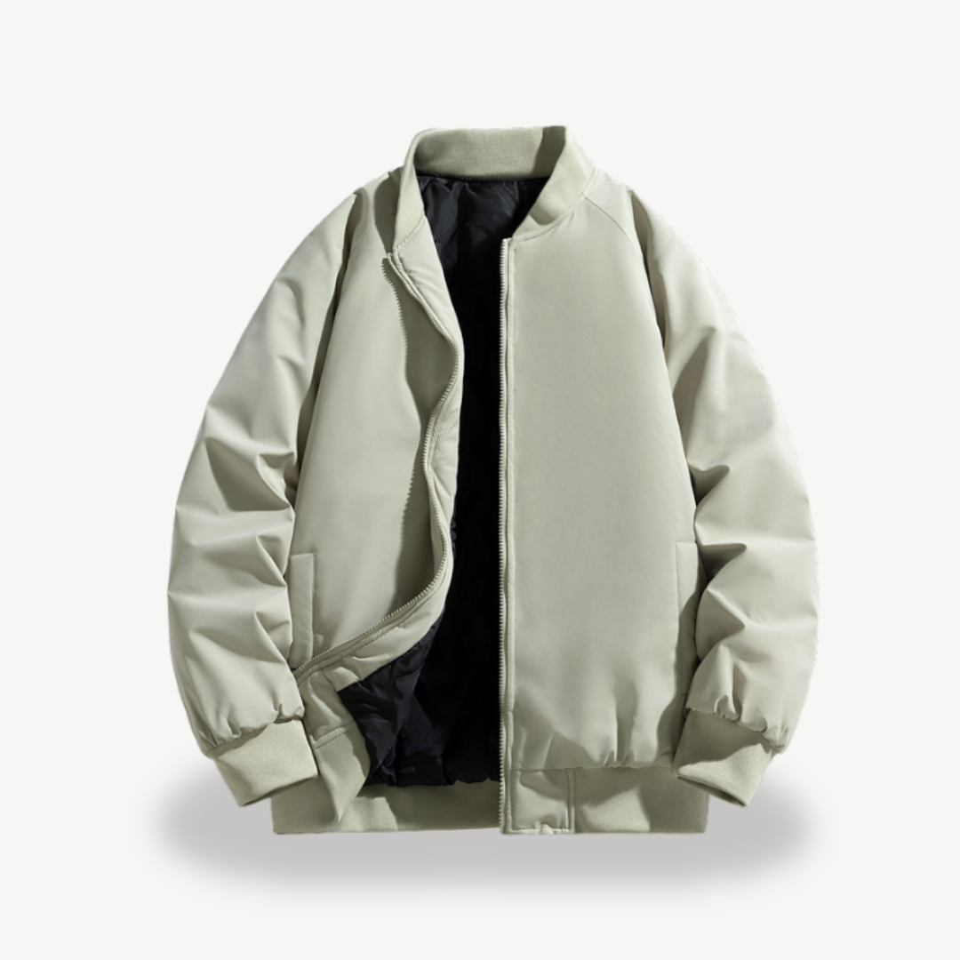 Men’s Zip Bomber Jacket – Clean, Traditional Aesthetic