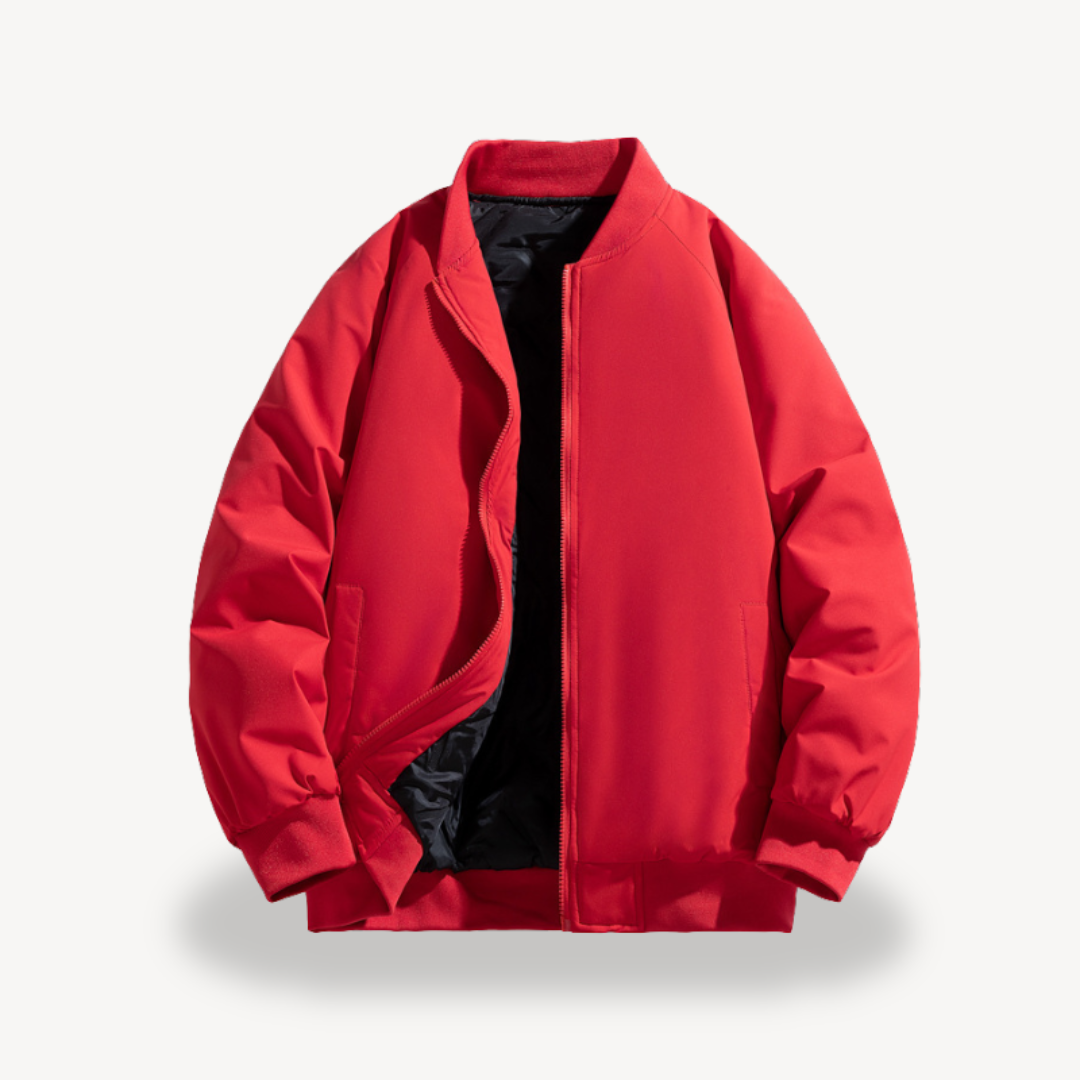 Men’s Zip Bomber Jacket – Clean, Traditional Aesthetic