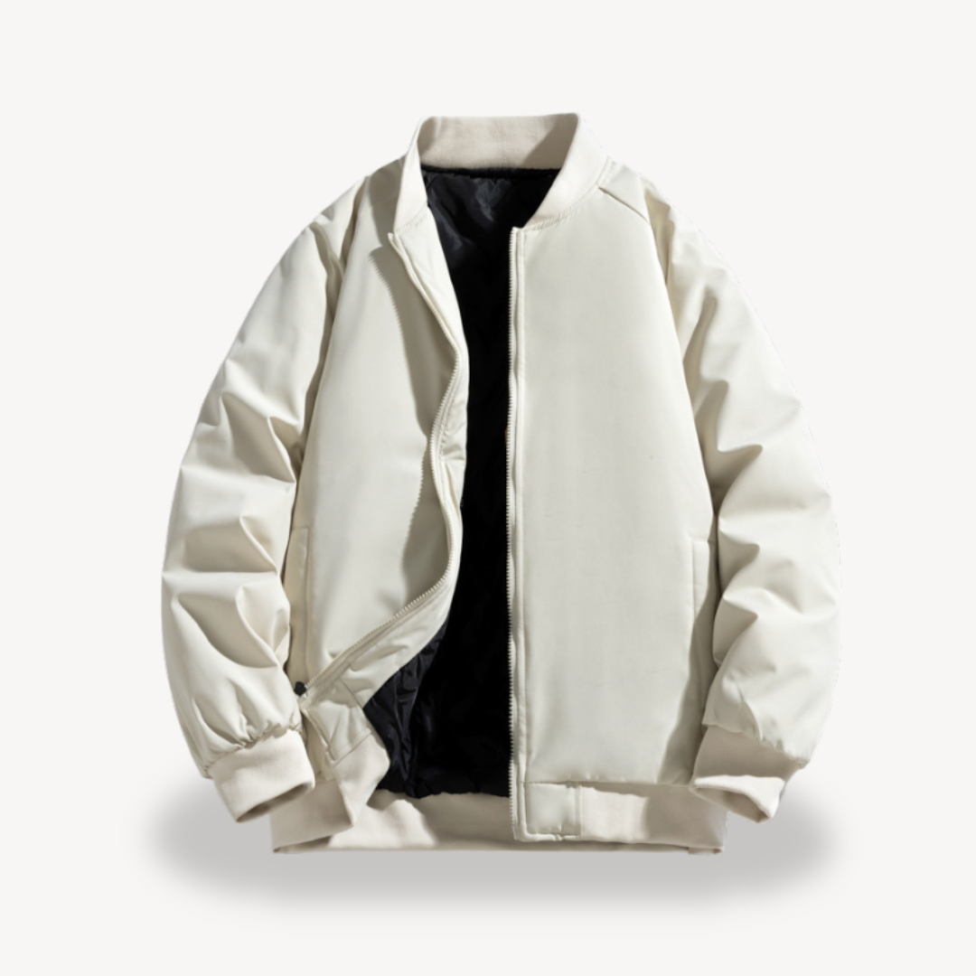 Men’s Zip Bomber Jacket – Clean, Traditional Aesthetic